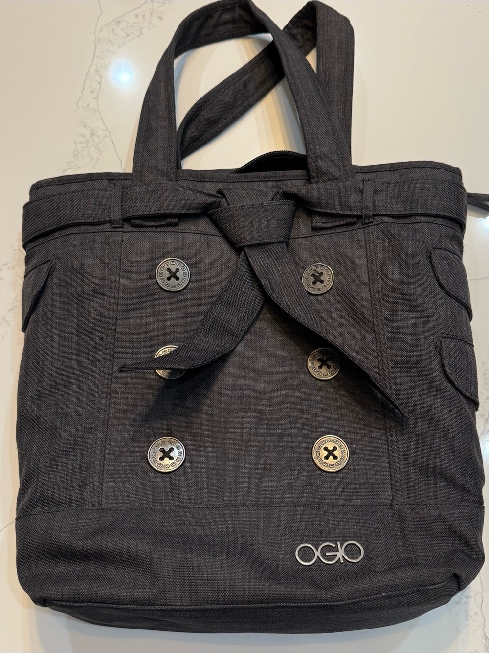 OGIO Hamptons Laptop Tote Bag in Grayscale/Black travel womens Organizer